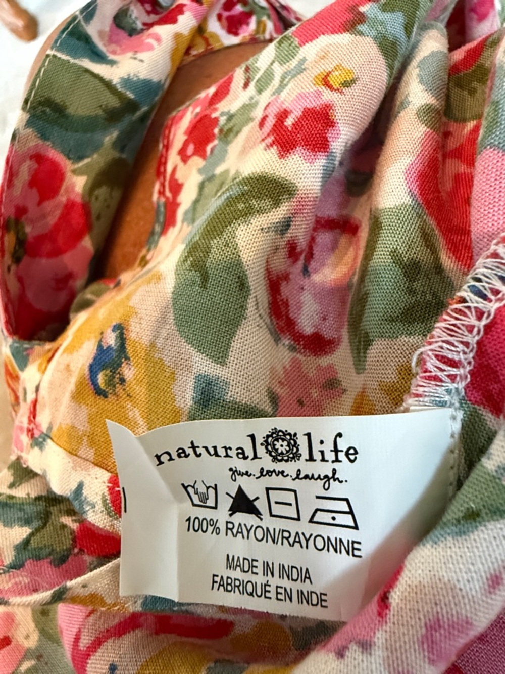 NATURAL LIFE Pink Multi Floral Square-Neck Camisole - Picture 5 of 5